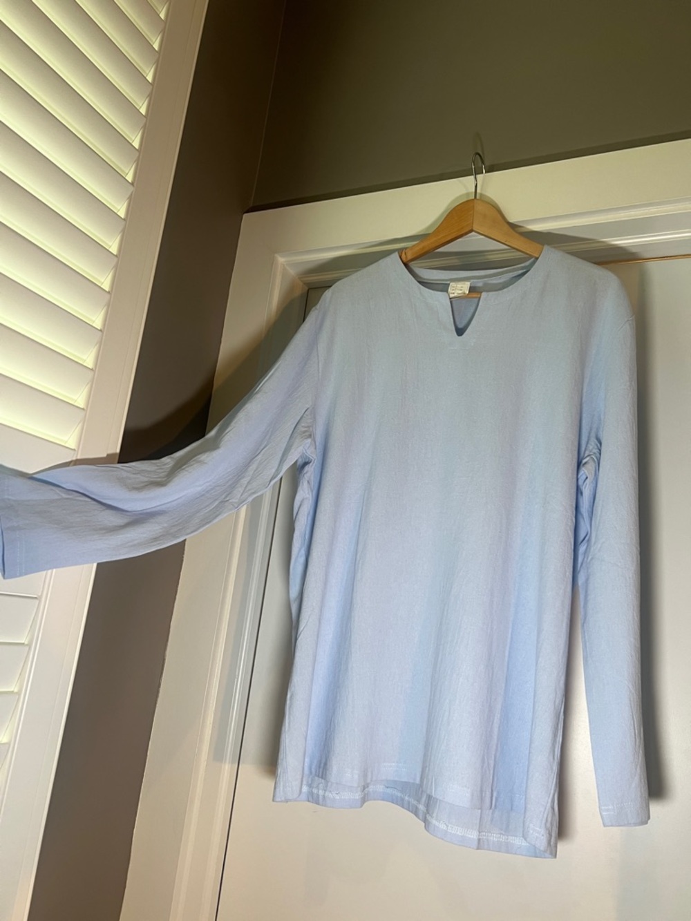 Classic (Black or Blue) V-Neck Long Sleeve Top